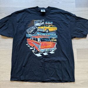 Vintage Lee Shirt Men XXL Crew Tee 55 56 57 Chevrolet Nomad Wagon 90s USA